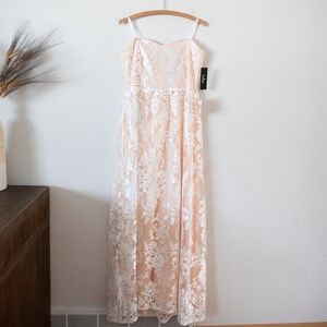 Lulus Promise You Forever White Embroidered Strapless Maxi Dress